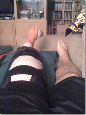 Home after surgery on Monday 1/11/2010